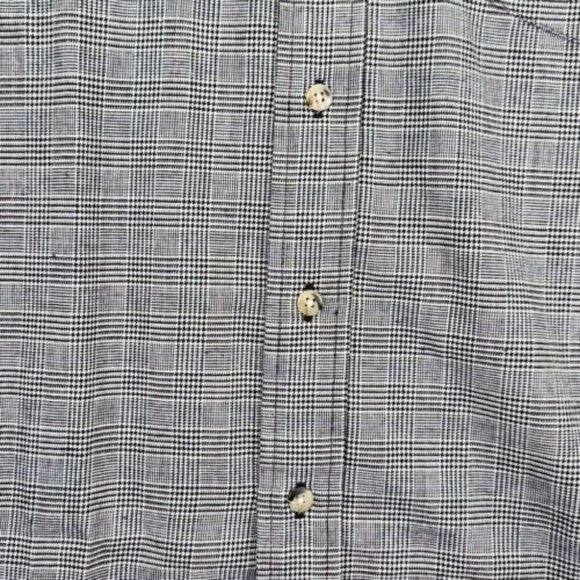 Preswick & Moore Button Down Shirt Men's Medium Houndstooth Quiet Luxury - Picture 8 of 15